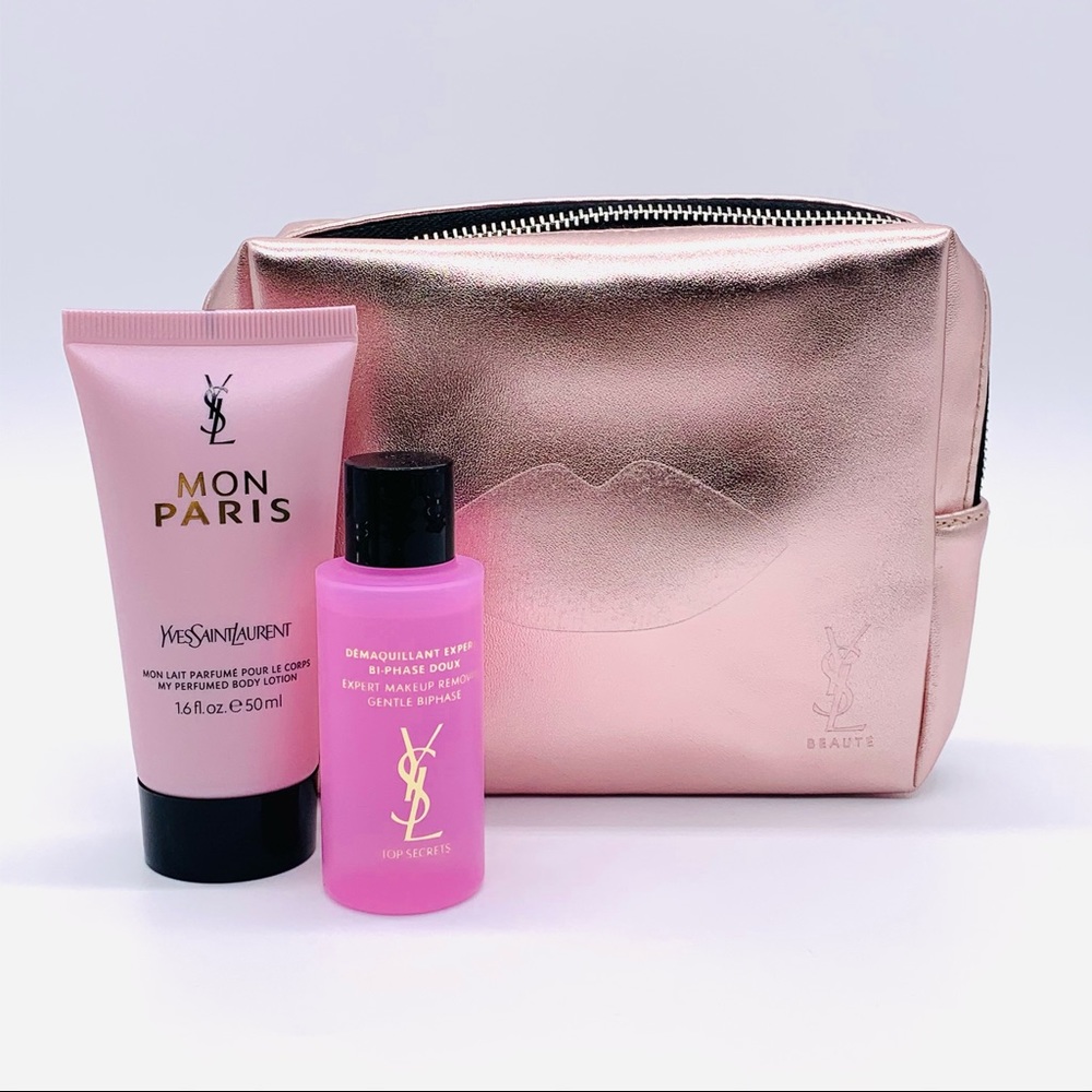 YSL Beaute Cosmetic Skincare Pouch Bundle